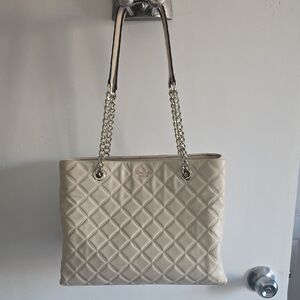 Kate Spade Cream Quilted Shoulder Bag